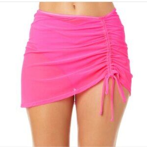 Salt + Cove Juniors' Mesh Sarong Swim Skirt Cover-up, - Pink